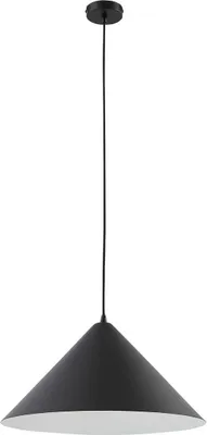Produktbild von Lindby Hängeleuchte Clarine, schwarz/weiß, Ø 50 cm, Metall