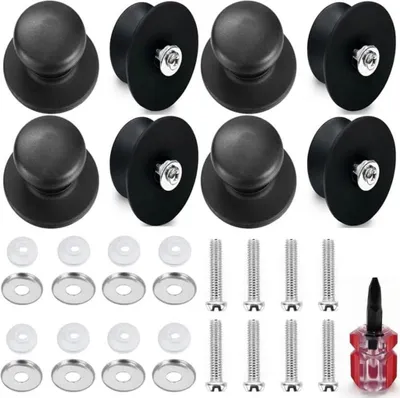 Produktbild von 8 Stück Topfdeckelgriff, Topfgriffe mit Kleiner Schraubenzieher, Hitzebeständiger, Topfdeckel Knopf Ersatz für Topfdeckel mit Löchern