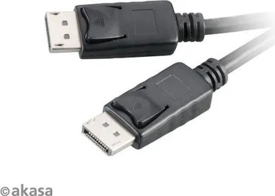 Obrázok produktu pre Akasa AK-CBDP01-20BK, 2 m, DisplayPort, DisplayPort, Samec, Samec, Čierna