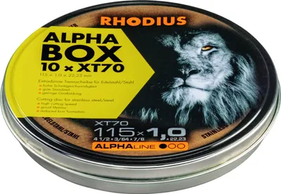 Obrázok produktu pre Rhodius XT70 BOX 208225 Cutting disc (straight) 115 mm 10 pc(s) Stainless steel, Steel