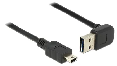 Image de Delock 83543 USB Kabel Delock A -> Mini-B St/St 1.00m 90° sw