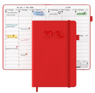 Produktbild von Wochenplaner 2026 21x14,5 cm mit Hardcover