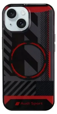 Image de Audi Iml Sport Magsafe Case Iphone 15 / 14 / 13 6.1 Black/Black Hardcase Au-Imlmip15-Rsq/D2-Bk