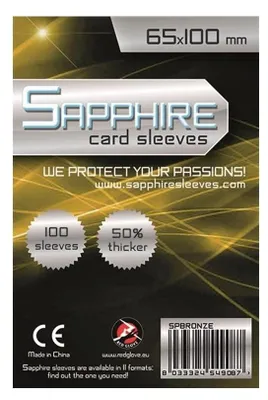 Produktbild von Sapphire: 100 Bustine Magnum Bronze (65 x 100 mm) (Italienische Ausgabe) – Kartenhüllen – Red Glove