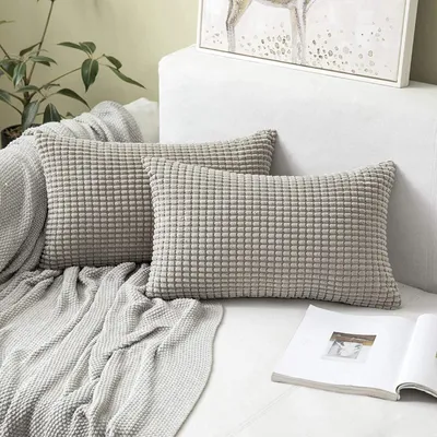 Produktbild von 2er Set Kissenbezüge Kordsamt Dekokissen Kissenbezug , 30x50 cm Sofakissen Dekorativ Couchkissen Kissenhülle Bezug Weich für Wohnzimmer Schlafzimmer