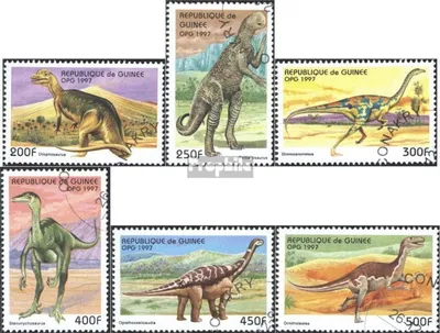 Produktbild von Briefmarken Guinea 1997 Mi 1709-1714 (kompl.Ausg.) gestempelt Prähistorische Tiere