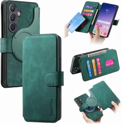 Produktbild von Samsung Galaxy S25 Hülle - CaseNeo 2-in-1 Klapphülle & Back Cover - Grün