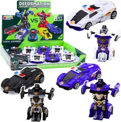 Zdjęcie produktu dla Auto Robot 2w1 Sportowy Samochód Policyjny Napęd Mix