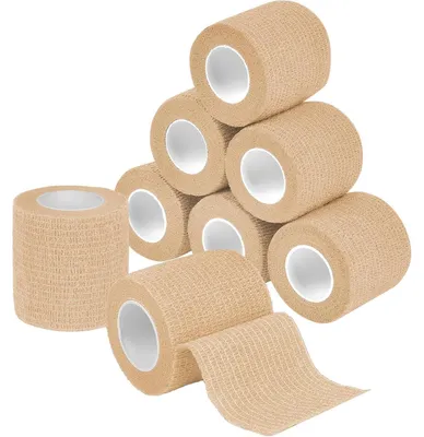 Productafbeelding van Zelfklevende pleisterrol, 8 rollen, fixeerbindsel, beige