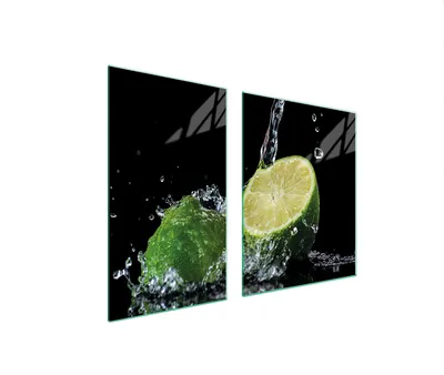 Produktbild von Glasplatte und Schneidebrett 100x52 Zitrone