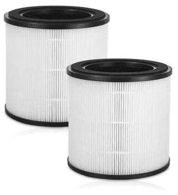 Immagine prodotto di 2 pezzi di ricambio: set di filtri HEPA e filtri a carbone attivo, compatibili con i purificatori d'aria Philips serie 800, codici articolo FY0194/30, FY0293/30. Adatti per i modelli AC0830/10, AC0820/30, AC0820/10, AC0819/10, AC0850/11
