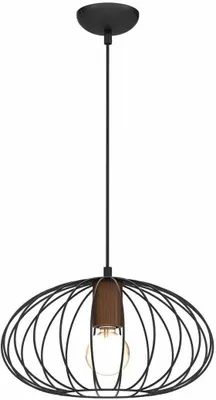 Image de Lustre MERIDIANO noir 1xE27x40W en métal, dimensions : 90x36x36 cm, IP20, Milagro