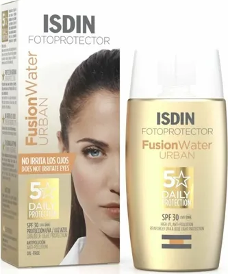 Obrázek produktu pro Isdin Fotoprotektor Fusion Water Urban Krém SPF 30, 50 ml / podrobný krém s ochranou proti UV záření pro každodenní použití