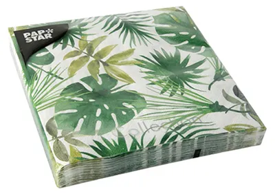 Obrázek produktu pro Papstar ubrousky 3-vrstvé 33x33 cm Monstera 20 kusů 1 balení