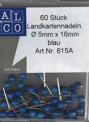 Produktbild von Landkartennadeln Kopfdurchm. 5mm 16mm