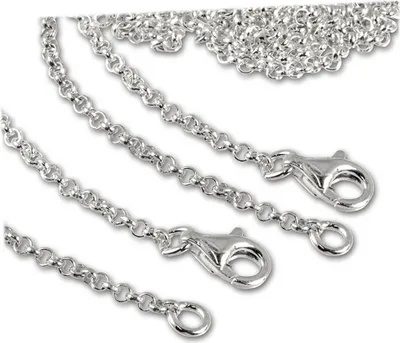 Imagen del producto de Collar de plata de ley 925 SilberDream, con dijes, 2 cadenas de 60 cm, joyería colgante, modelo D2FC00296-2