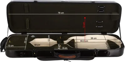 Zdjęcie produktu dla Fiberglass futerał skrzypcowy skrzypce Oblong 4/4 M-case Czarno - Zielony