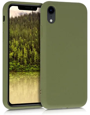 Produktbild von kalibri Case kompatibel mit Apple iPhone XR - Hülle Handy - Handyhülle Olivgrün