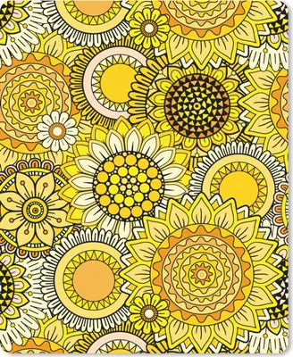 Produktbild von MuchoWow® Mauspad Mousepad Sonnenblume - Muster - Gelb 19x23 cm - Mousepads - Maus Mat - Pad - Mausunterlage - Mauspads - Spielen