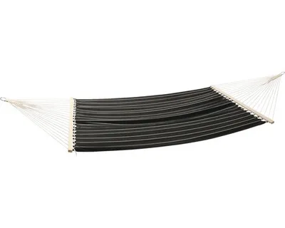 Produktbild von Conacord Hängematte Stabhängematte 1,45x2m Hängeliege Black & White 2 Personen Doppelhängematte