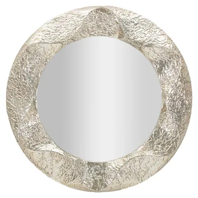 Immagine prodotto di Specchio da parete in metallo argentato, diametro 104 cm, altezza 7 cm