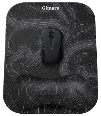 Obrázok produktu pre Podložka pod myš Gimars s gélom, ergonomická podložka pod myš s oporou pre ruku, gél s pamäťovou penou