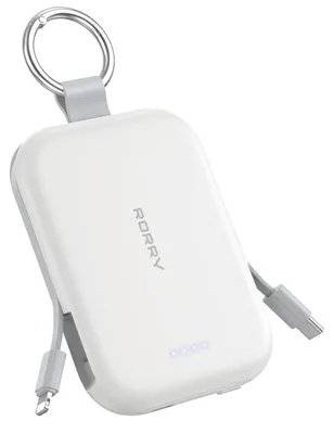 Productafbeelding van RORRY CharmGo Powerbank, 5000mAh powerbank met geïntegreerde USB-C kabel