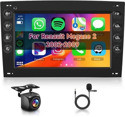 Productafbeelding van 【2+64G】 Carplay Autoradio voor 2002-2009, Android Autoradio, 7 Inch Touchscreen met Android Auto/WiFi/GPS/RDS/FM/Bluetooth/USB + Achteruitrijcamera