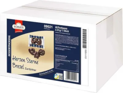 Obrázek produktu pro Schulte Pastry Hearts Stars Pretzel Gingerbread Dark 1320g