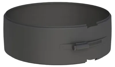 Produktbild von Jeremias DW Black Klemmband Ø 130mm Doppelwandige Abgasanlage Edelstahl Pulverbeschichtet für Öl Gas Festbrennstoffe Schornsteinrohrelemente