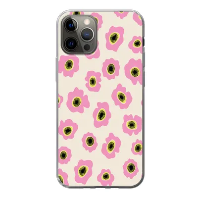 Produktbild von MuchoWow® Handyhülle Schutzhülle Hülle für iPhone 12 Pro Blume - Muster - Abstrakt Silikon Softcase Handy Hülle - Abdeckung - Geburtstag Teenager