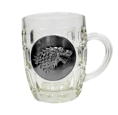 Image de Game of Thrones Chope de bière en verre Stark Logo