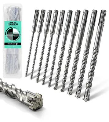 Obrázok produktu pre 10-dielna súprava SDS Plus príklepových vrtákov (priemer 5-12 mm x 160 mm)