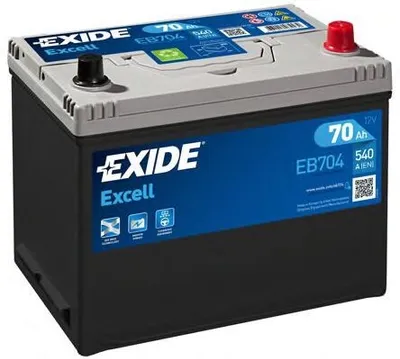 Produktbild von EXIDE Excell Starterbatterie 12V 70Ah 540A/EN Korean B1+B6 D26 für Auto LKW Batterie