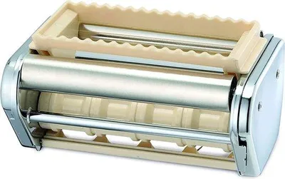Produktbild von Pasta-Maker - Selbstgemachte Pasta-Maschine für Lasagne-Spaghetti-Tagliatelle-Ravioli-Aufsatz - Edelstahl/Kunststoff