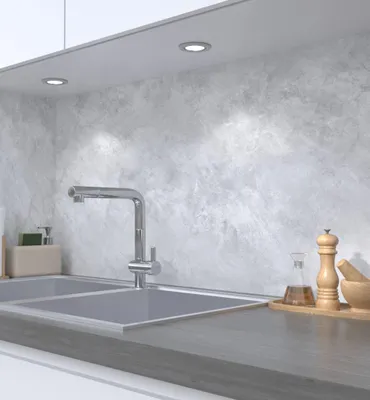 Produktbild von Küchenrückwand selbstklebend Beton in Marmor Optik Spritzschutz Folie 220 x 60cm