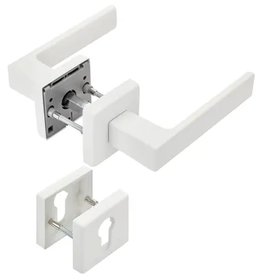 Produktbild von SOTECH Türdrückergarnitur CUBE D/D – Profilzylinder (PZ) weiß