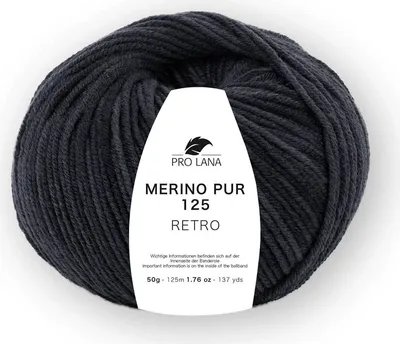 Produktbild von Pro Lana Merino Pur 125 Retro Strickgarn, 100% Extrafeine Wolle, Handgefärbt, Ton-in-Ton Farbverlauf 197 dunkelgrau mel.