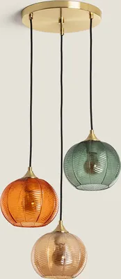 Produktbild von Pendelleuchte Glas Tri Klimt Mehrfarbig