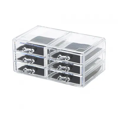 Produktbild von schmuckschatulle mit 6 Schubladen transparent