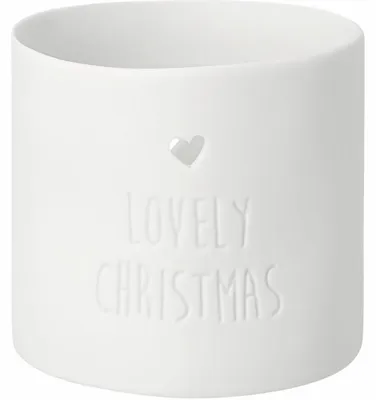 Produktbild von Teelicht Windlicht Lovely Christmas Porzellan von räder, Weihnachtsdeko