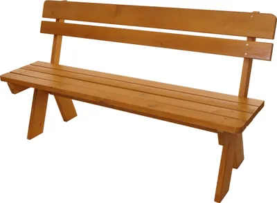 Obrázok produktu pre Záhradná lavička HWC-L66, lavička drevená lavička parková lavička, gastronomická kvalita, masívne drevo 148cm ~ medová farba
