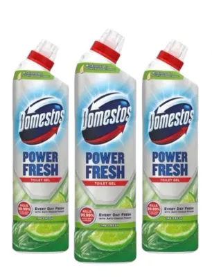 Produktbild von Domestos Power Fresh Limette Frisch WC-Gel, 3x700 ml