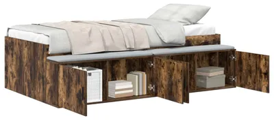 Obrázok produktu pre vidaXL Rám postele z dymového duba 90 x 200 cm materiál na báze dreva