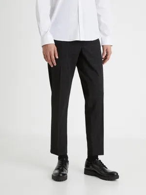 Produktbild von Celio Schwarze, karierte Herren-Cropped-Hose Fonoel 38