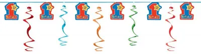Produktbild von Swirl Girlande 1. Geburtstag Junge