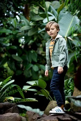 Produktbild von B.Nosy Jungen Jacke Jeansjacke in grün Gr.146/152