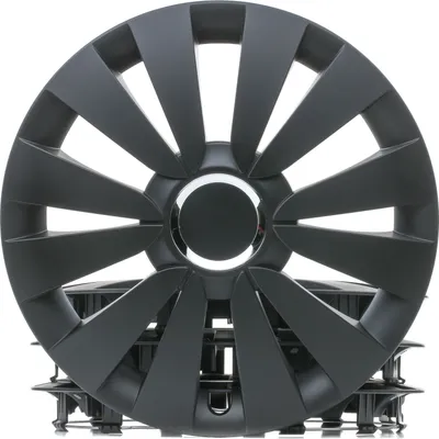 Produktbild von 4x 15" Zoll Radkappen Schwarz Radzierblenden Radblenden SKY CZ MAT 15 LEOPLAST