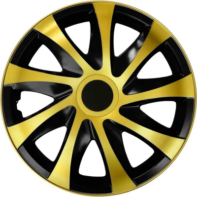 Produktbild von NRM Radkappen DRACO, Gold/Schwarz 14" Zoll. (4 x Universal Radzierblenden/Radkappen)