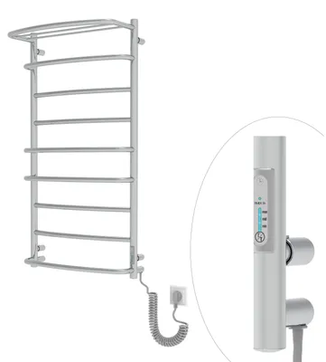 Obrázok produktu pre ELNA kúpeľňový radiátor Elektrický vykurovací panel nerezová oceľ 168W 101x53 cm s termostatom, chrom